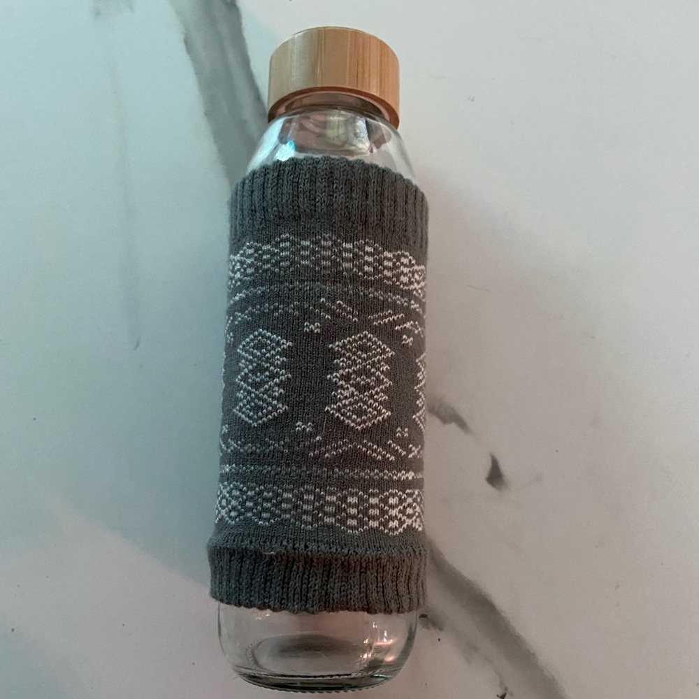 Eco-friendly glass water bottle